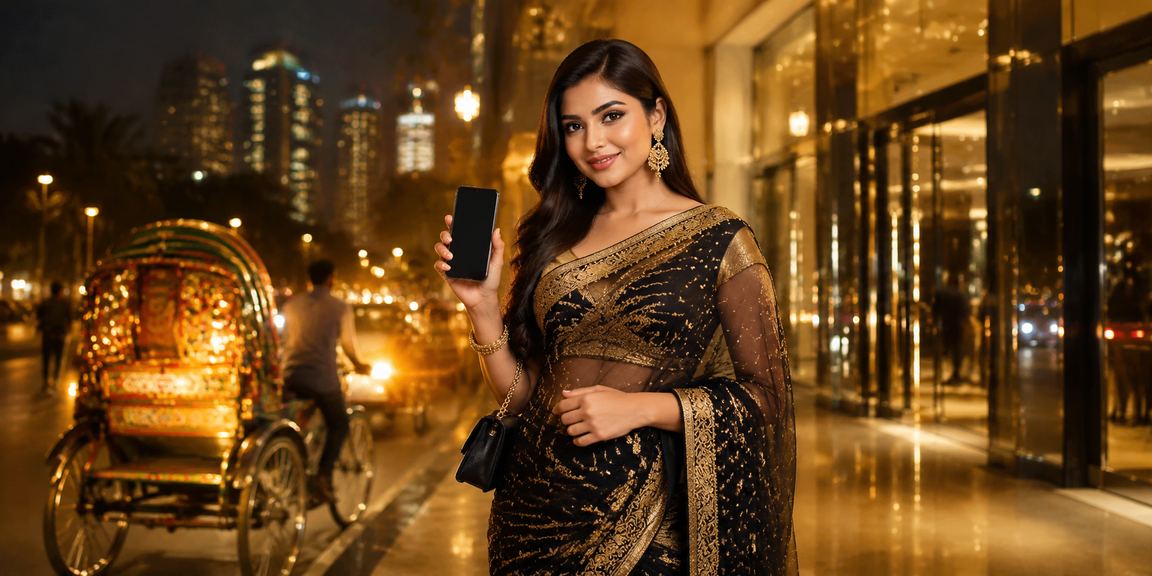 ঢাকায় রিকশার পাশে ক্যাসিনো অ্যাপ ব্যবহারের বাস্তব দৃশ্য